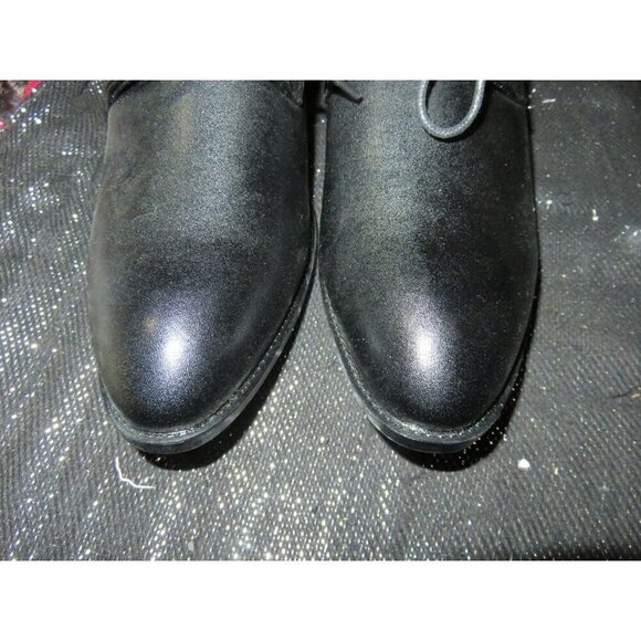 Men's Fashion Classic Black Leather Lace Up Loafers Dress Shoes size 43 or US 11 - Picture 3 of 8